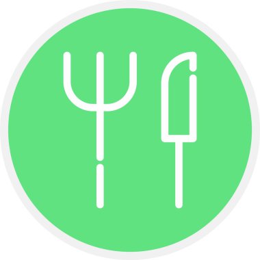 Çatal bıçak takımı, Basit Vektör Simgesi İllüstrasyonu