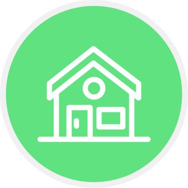 House, Basit Vektör Simgesi İllüstrasyonu