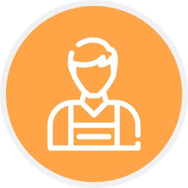 Çocuk, Basit Vektör Simgesi İllüstrasyonu