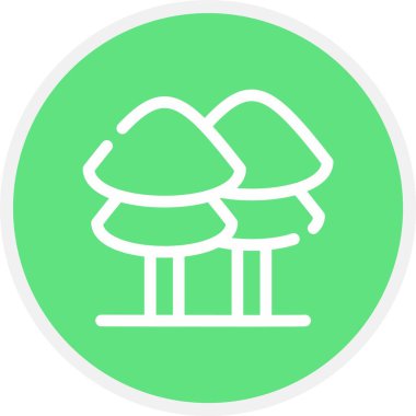 Ağaç, Basit Vektör Simgesi İllüstrasyonu