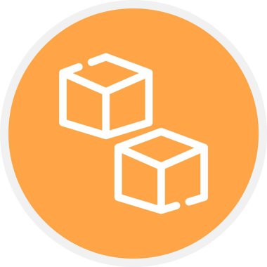 Kutular, Basit Vektör Simgesi İllüstrasyonu