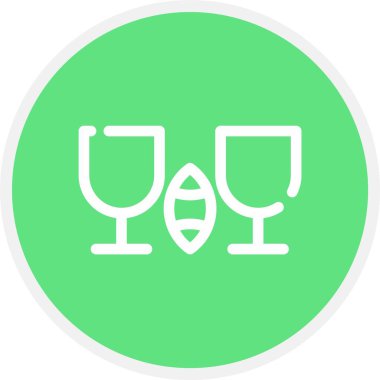 Cam ve Fotball, Basit Vektör Simgesi İllüstrasyonu