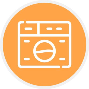 Çamaşır, Basit Vektör Simgesi İllüstrasyonu