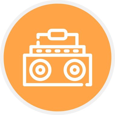 Müzik Denetleyici, Basit Vektör Simgesi İllüstrasyonu