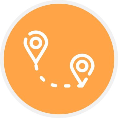 Yol, Basit Vektör Simgesi İllüstrasyonu