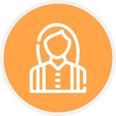 Aktris, Basit Vektör Simgesi İllüstrasyonu