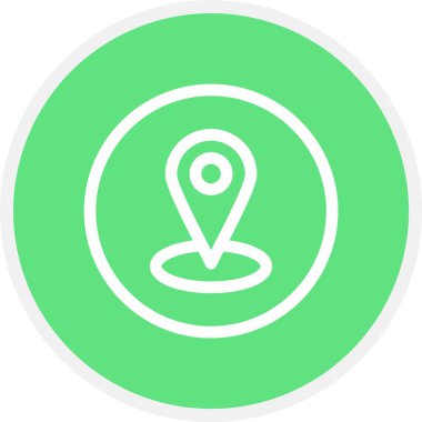 Konum, Basit Vektör Simgesi İllüstrasyonu