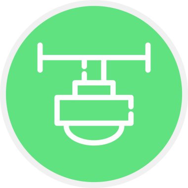 Duş Başlığı, Basit Vektör Simgesi İllüstrasyonu