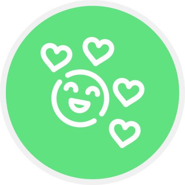 Mutlu, Basit Vektör Simgesi İllüstrasyonu