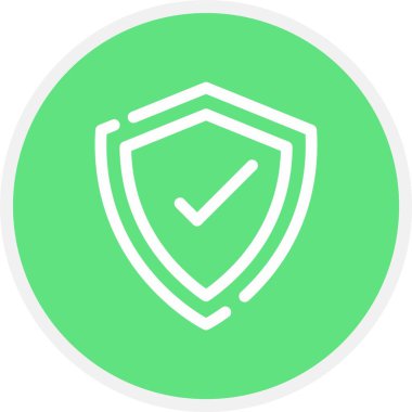 Sigorta, Basit Vektör Simgesi İllüstrasyonu