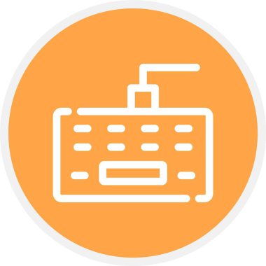 Klavye, Basit Vektör Simgesi İllüstrasyonu