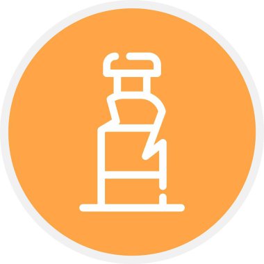 Plastik Şişe, Basit Vektör Simgesi İllüstrasyonu