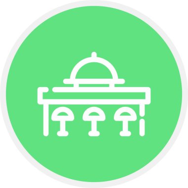 Lokanta, Basit Vektör Simgesi İllüstrasyonu