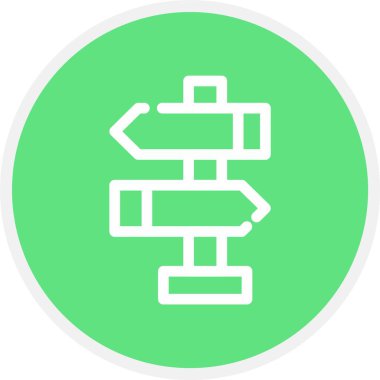 Yönlendirme İşareti, Basit Vektör Simgesi İllüstrasyonu