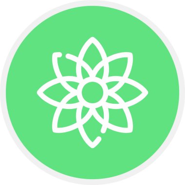 Çiçek, Basit Vektör Simgesi İllüstrasyonu