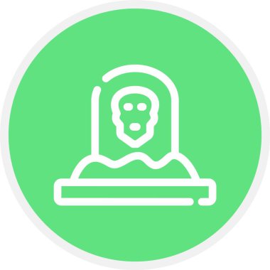 Grave, Basit Vektör Simgesi İllüstrasyonu