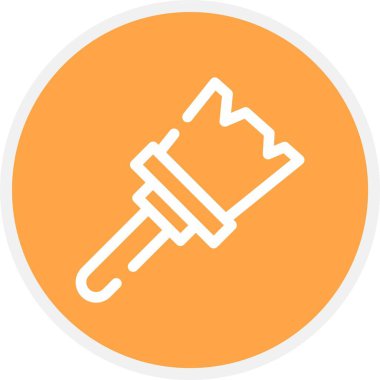 Fırça, Basit Vektör Simgesi İllüstrasyonu