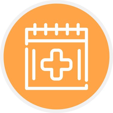 Tıbbi Randevu, Basit Vektör Simgesi İllüstrasyonu