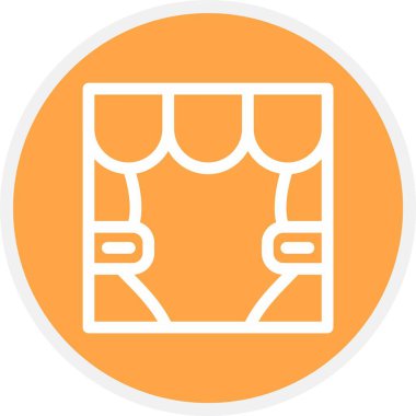 Sahne, Basit Vektör Simgesi İllüstrasyonu