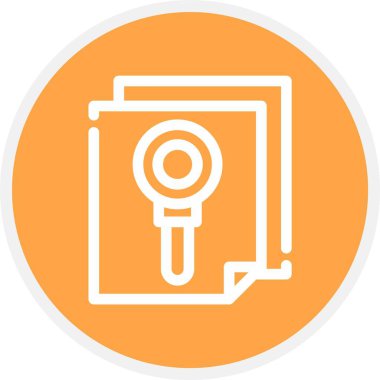 Soruşturma, Basit Vektör Simgesi İllüstrasyonu