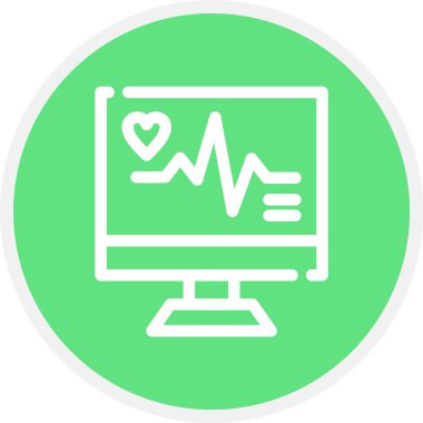 Monitör, Basit Vektör Simgesi İllüstrasyonu