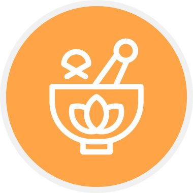 Bitkisel Tedavi, Basit Vektör Simgesi İllüstrasyonu