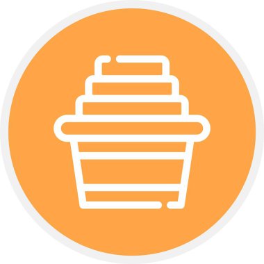 Çamaşır sepeti, Basit Vektör Simgesi İllüstrasyonu