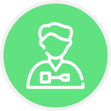 İşçi, Basit Vektör Simgesi İllüstrasyonu