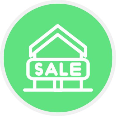 Satış, Basit Vektör Simgesi İllüstrasyonu