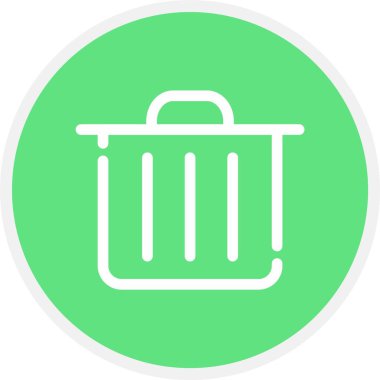 Çöp kutusu, Basit Vektör Simgesi İllüstrasyonu