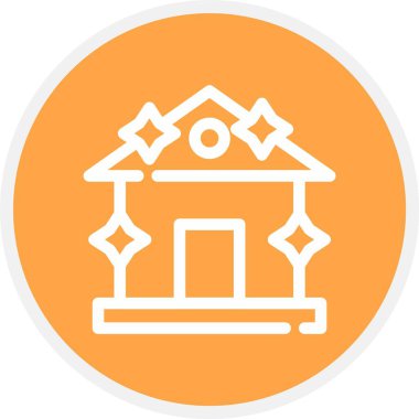 Temiz Ev, Basit Vektör Simgesi İllüstrasyonu