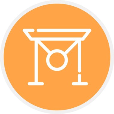 Gong, Basit Vektör Simgesi İllüstrasyonu