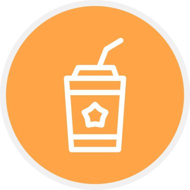 Soda, Basit Vektör Simgesi İllüstrasyonu