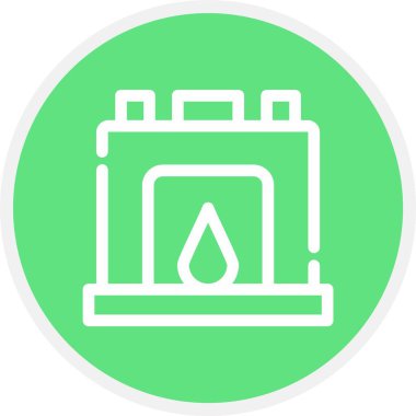 Fırın, Basit Vektör Simgesi İllüstrasyonu