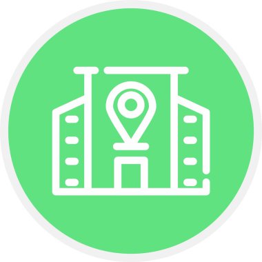 Ofis, Basit Vektör Simgesi İllüstrasyonu