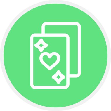 Poker, Basit Vektör Simgesi İllüstrasyonu
