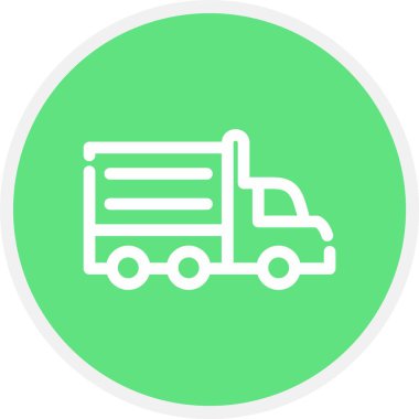 Kamyon, Basit Vektör Simgesi İllüstrasyonu