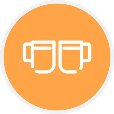 Bardaklar, Basit Vektör Simgesi İllüstrasyonu