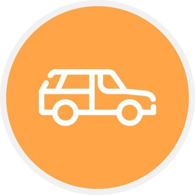 Eski Araba, Basit Vektör Simgesi İllüstrasyonu