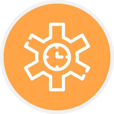 Zaman Yönetimi, Basit Vektör Simgesi İllüstrasyonu