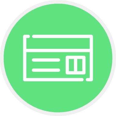 Kredi Kartı, Basit Vektör Simgesi İllüstrasyonu