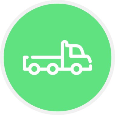 Römork, Basit Vektör Simgesi İllüstrasyonu