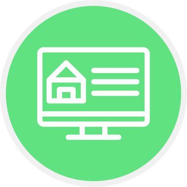 Web Sitesi, Basit Vektör Simgesi İllüstrasyonu