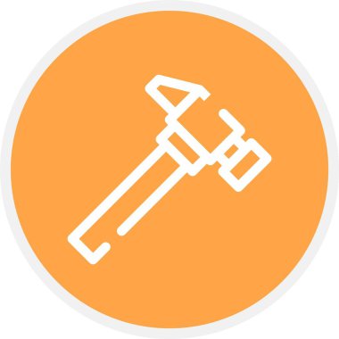 Çekiç, Basit Vektör Simgesi İllüstrasyonu