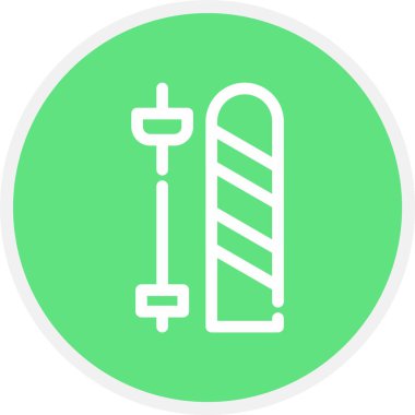 Kayaklar, Basit Vektör Simgesi İllüstrasyonu