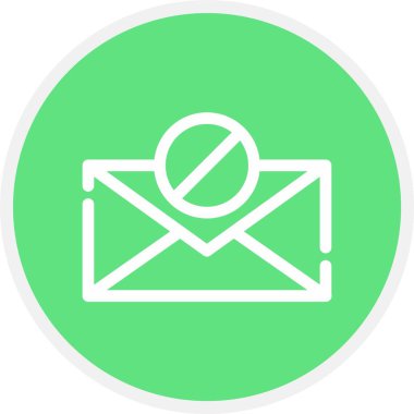 E- posta Bloğu, Basit Vektör Simgesi İllüstrasyonu