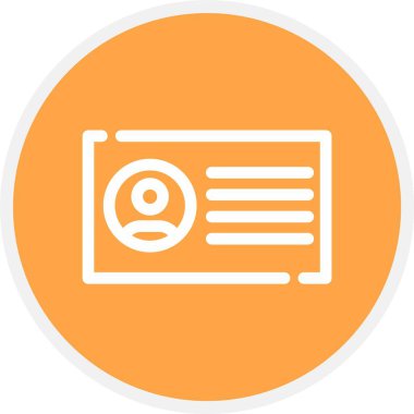 Kimlik kartı, Basit Vektör Simgesi İllüstrasyonu