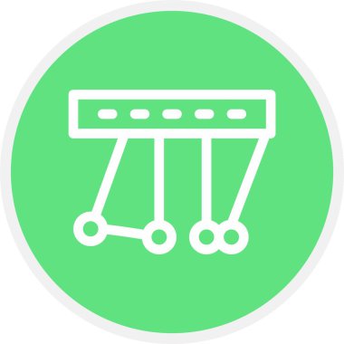 Newton Beşiği, Basit Vektör Simgesi İllüstrasyonu