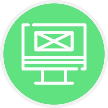 Web Sayfası, Basit Vektör Simgesi İllüstrasyonu