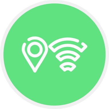 Wifi, Basit Vektör Simgesi İllüstrasyonu